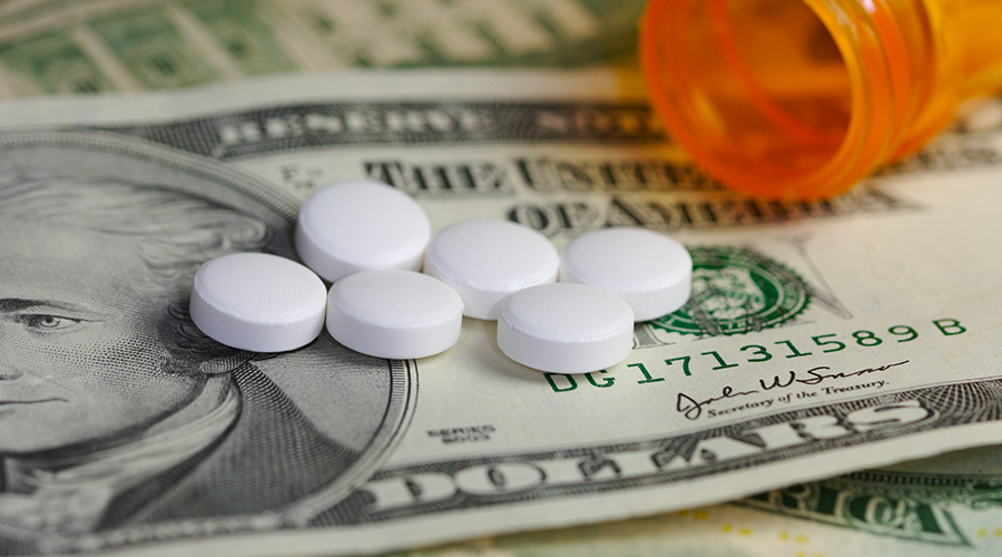 pills and money